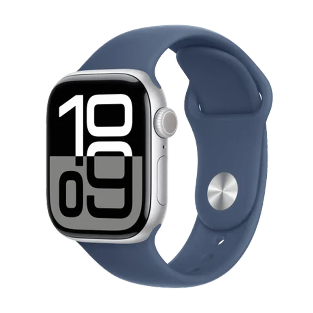 52525255 Apple Watch 10, 42 mm, Silver Aluminium, Storm blue Sport Band, M/L — изображение 1