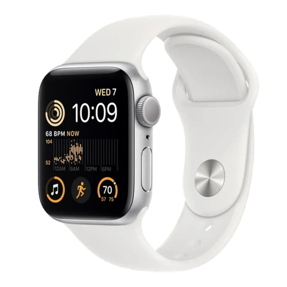 567474 Apple Watch SE 2 44 мм Серебристый / Белый — изображение 1
