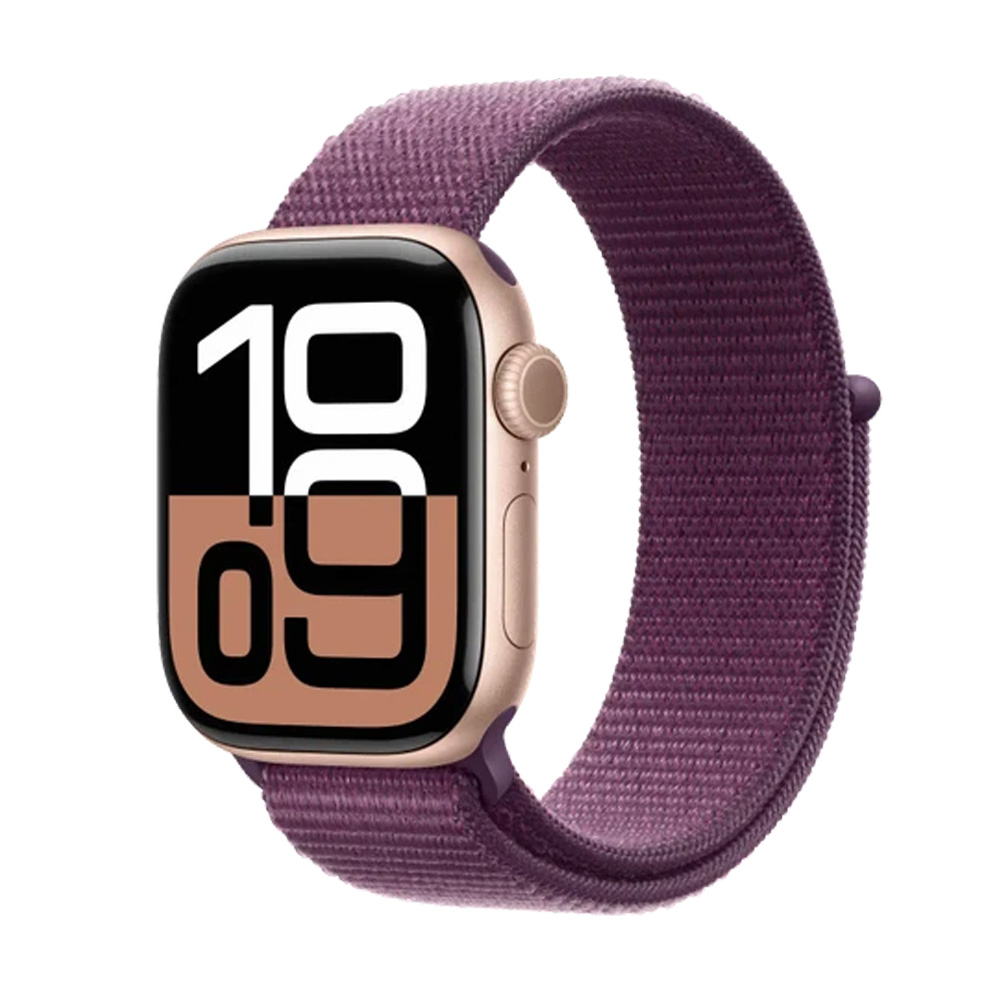 6786967896 Apple Watch 10, 46 mm, Rose Gold Aluminium, Plum Sport Loop, M/L — изображение 1